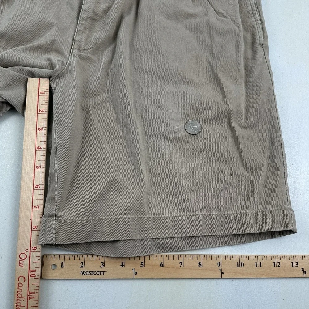 VTG 90s Polo Ralph Lauren‎ Distressed Pleated Tyler Shorts Fits 34 Khaki Chino
